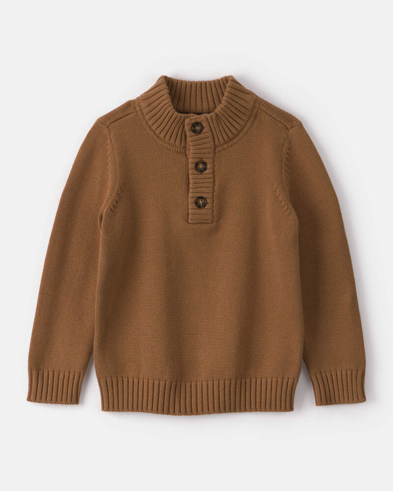 Toddler Boy Brown Pullover Sweater, image 1 of 3 slides