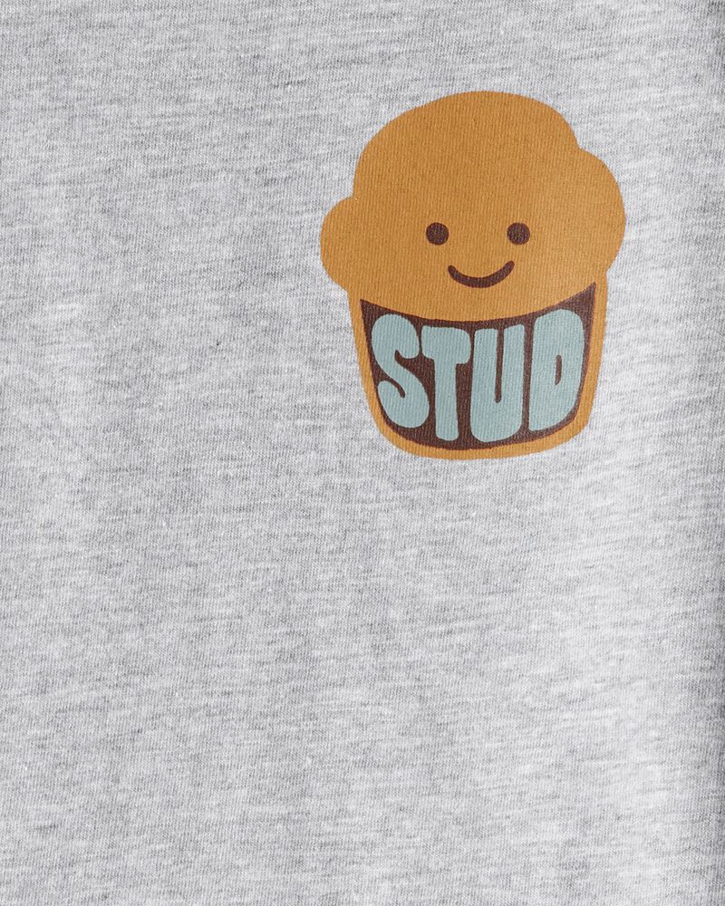 Toddler Boy Stud Muffin Long-Sleeve Graphic Tee - Grey, image 2 of 3 slides