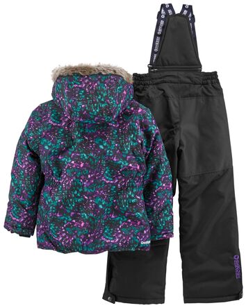 Kid 2-Piece Snowsuit With Bonus Hat And Neck Warmer, 