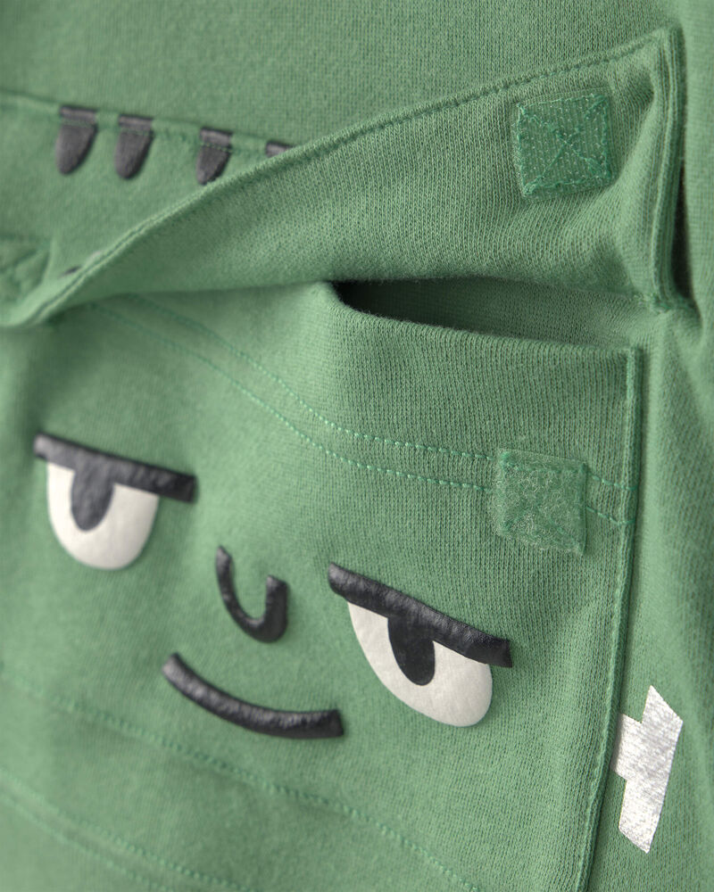 Toddler Boy Frankenstein Halloween Hoodie - Green, image 2 of 5 slides