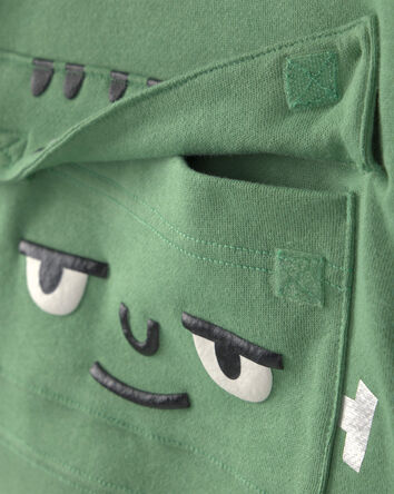 Toddler Boy Frankenstein Halloween Hoodie - Green, 