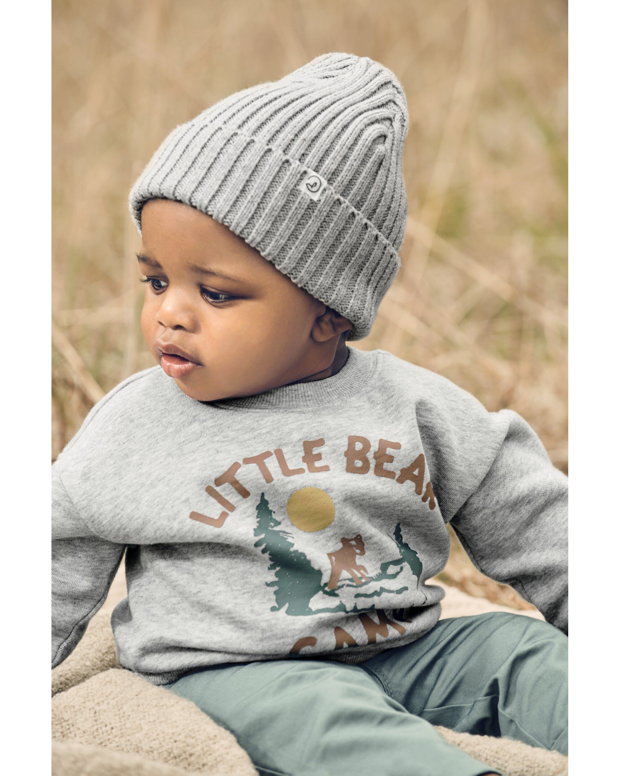 Organic Cotton Ribbed Knit Beanie