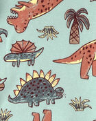 B&eacute;b&eacute; gar&ccedil;on - Pyjama ajust&eacute; 4 pi&egrave;ces en 100 % coton, dinosaures - Bleu/Gris, image 3 sur 3 diapositives