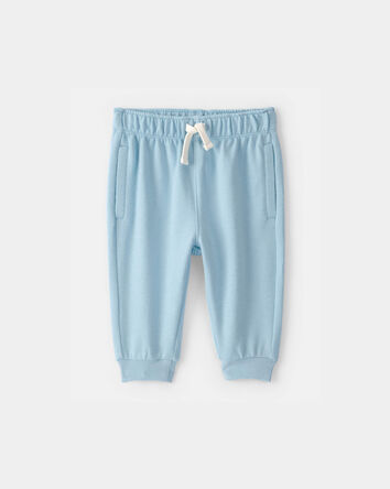 B&eacute;b&eacute; gar&ccedil;on - Pantalon en jersey bouclette - Bleu, 