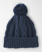 B&eacute;b&eacute; - Tuque en tricot torsad&eacute; de coton biologique, image 1 sur 2 diapositives