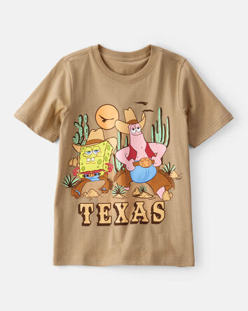 Garçons - T-shirt à manches courtes Spongebob Squarepants™ Texas - Brun, 