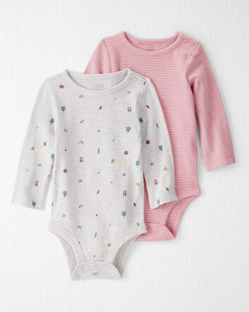 Baby 2-Pack Organic Cotton Bodysuits, 