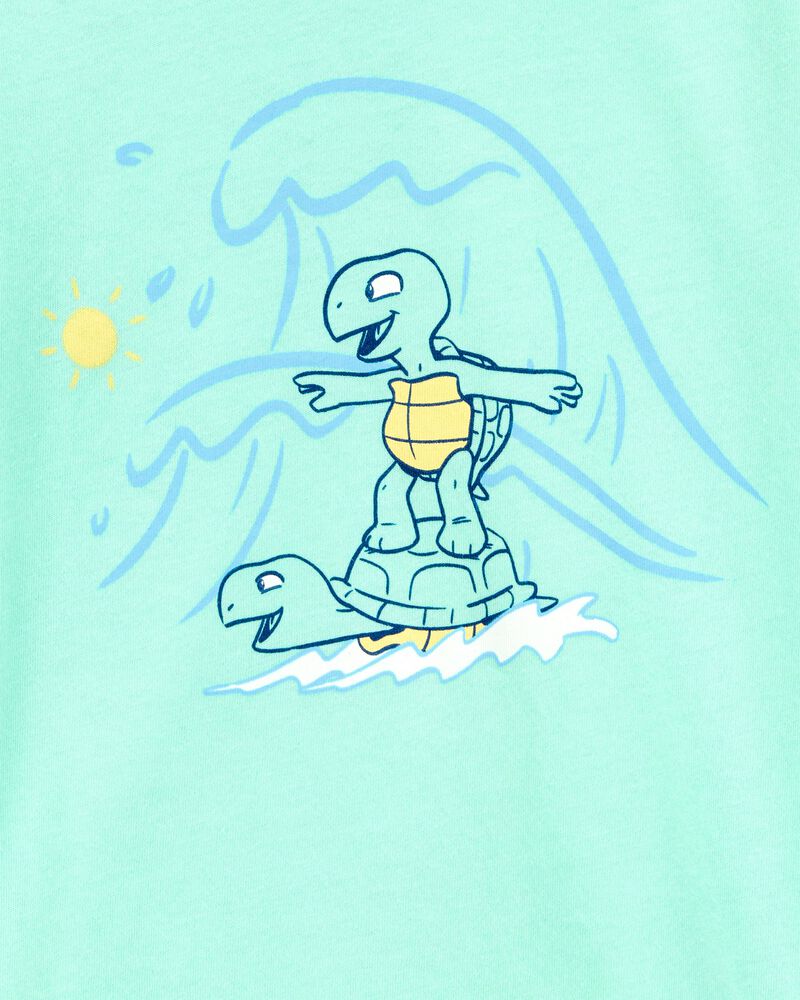 Toddler Green Surf Turtle Tee, image 2 of 2 slides