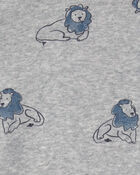 Baby Boy 4-Pack Lion Long-Sleeve Bodysuits - Blue/Grey/Ivory, image 4 of 5 slides