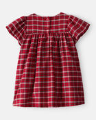 Baby Girl Special Occasion Plaid Print Short-Sleeve Dress - Red, image 2 of 5 slides