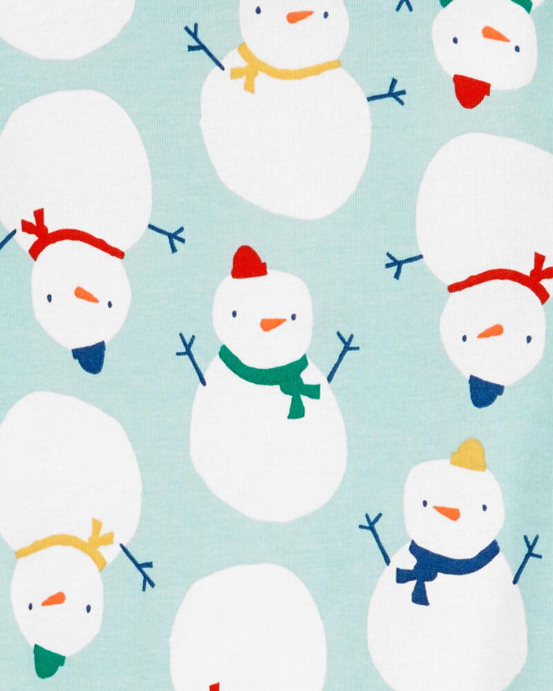 Kid 2-Piece Christmas Snowman 100% Snug Fit Cotton Pyjamas, image 2 of 3 slides