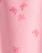 Baby Girl Butterfly Print French Terry Drawstring Joggers - Pink, image 3 of 4 slides