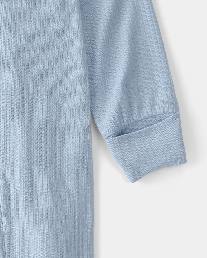 Baby Boy 2-Way Zip PurelySoft Sleeper - Blue, image 3 of 8 slides