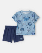 Tout-petit gar&ccedil;on - Pyjama 2 pi&egrave;ces, poissons-globes, image 1 sur 5 diapositives