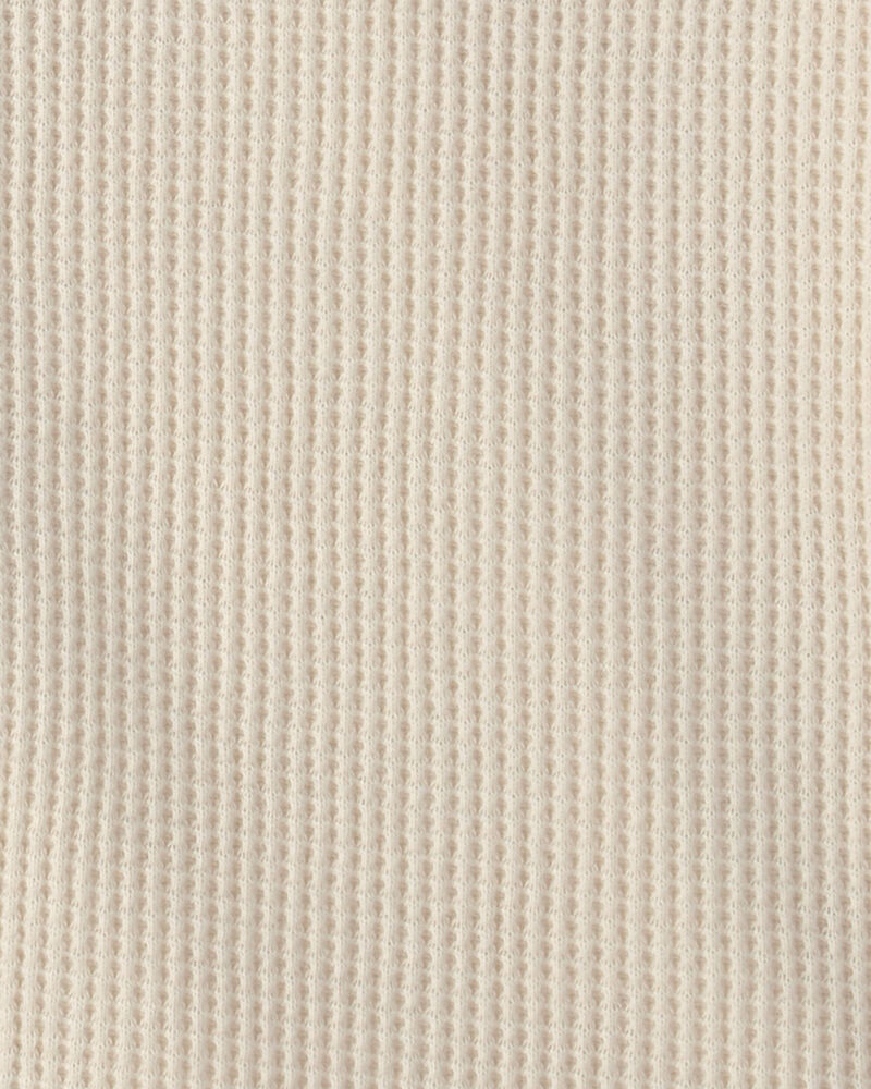 Chemise boutonn&eacute;e isotherme &agrave; manches longues pour tout-petit - Cr&egrave;me, image 2 sur 2 diapositives
