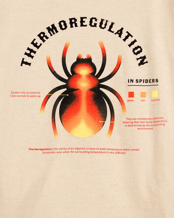 Enfant T-shirt à manches longues en mélange de coton à motif d’araignée, 