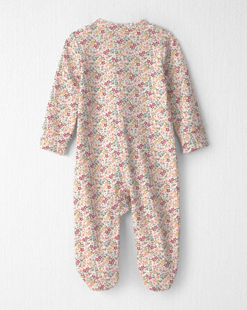 Baby Girl Organic Cotton Sleeper in Floral, 