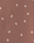 Toute-petit fille - Ensemble robe &agrave; motif floral et manches longues en jersey bouclette &ndash; Rose/Brun, image 4 sur 5 diapositives