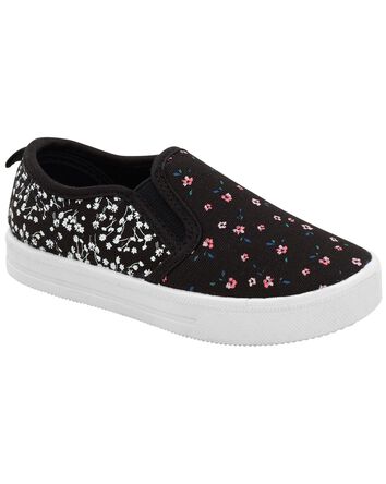 Kid Slip-On Floral Print Sneakers, 