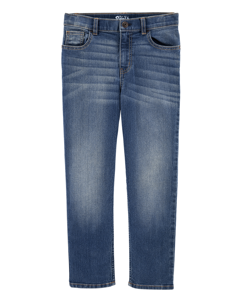Enfant Jeans droit - délavage bleu ancre foncé, image 1 sur 6 diapositives