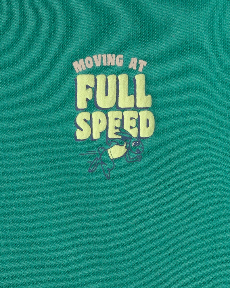 Baby Boy 'Full Speed' French Terry Hoodie - Green, image 4 of 5 slides