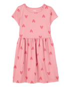 Filles - Robe à manches courtes à cœurs, image 1 sur 4 diapositives