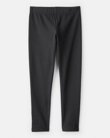 Girls Pull-On Stretch Leggings - Black, 