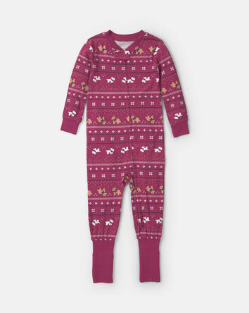 Baby 1-Piece Fair Isle PurelySoft&trade; Snug Fit Pyjama - Burgundy, 