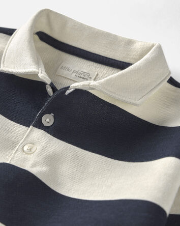 Toddler Boy Organic Cotton French Terry Rugby Polo, 