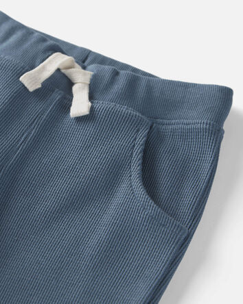 Tout-petit - Emballage 2 pantalons en tricot gaufr&eacute; de coton biologique, 