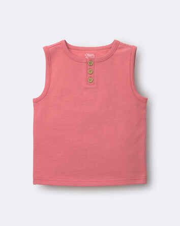 Toddler Boy Henley Tank - Burgundy, 