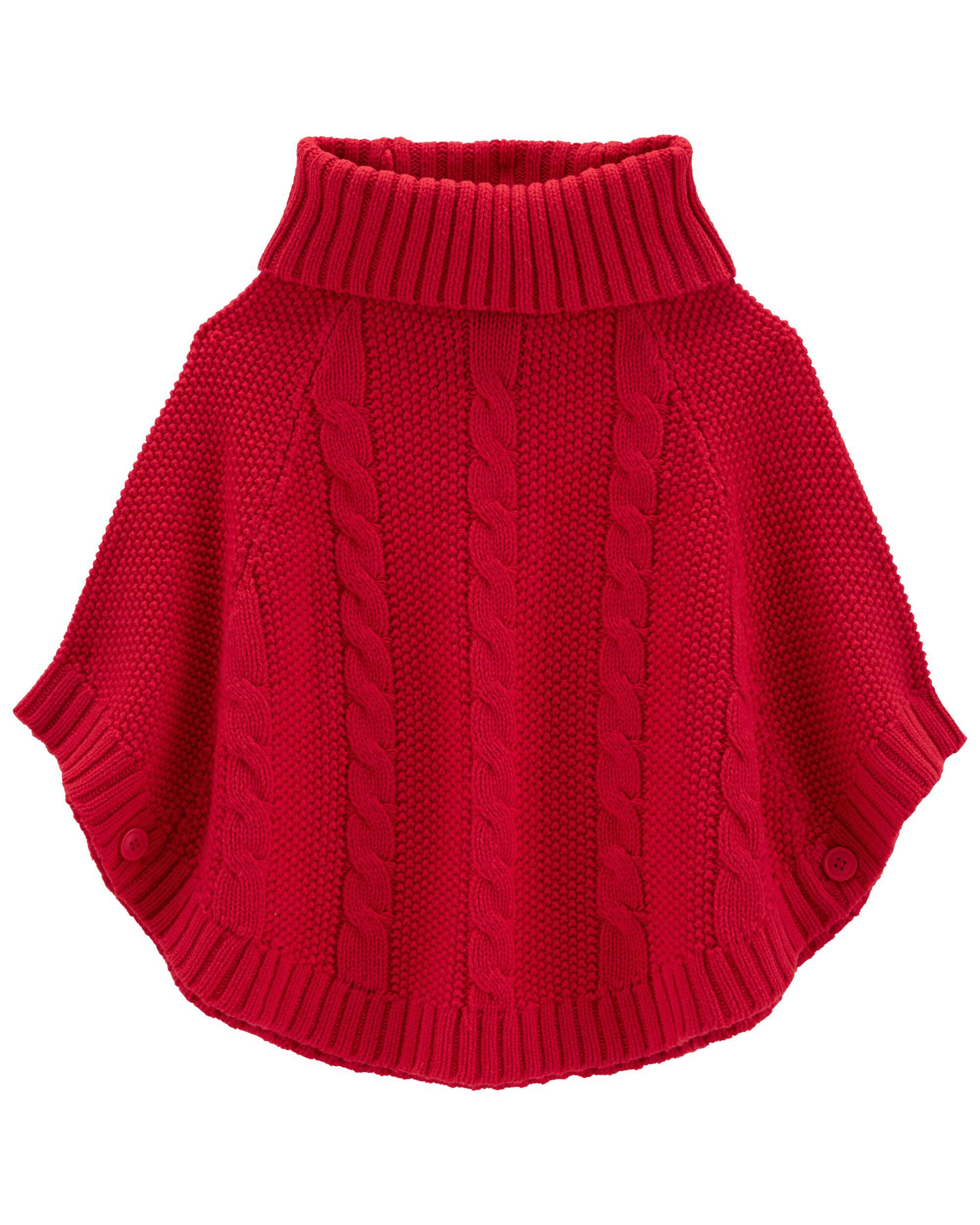 Poncho en maille torsad e