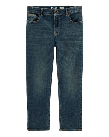 Enfant Jeans droit &agrave; d&eacute;lavage fonc&eacute;, 