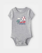Baby 'Gameday With Grandpa' Graphic Bodysuit - Grey, image 1 of 3 slides