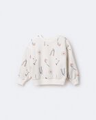 Toddler Dolman-Sleeve Sweatshirt in Park Day Print - Cream, image 6 of 7 slides