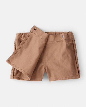 Tout-petit fille - Jupe-short 100% coton - Marron, 