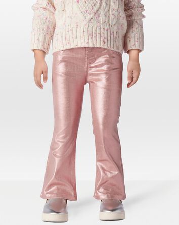 Enfant en bas âge Pantalon évasé à effet métallique, 