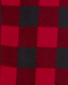 Kid 1-Piece Buffalo Check Fleece Footie Pyjamas, image 2 of 4 slides