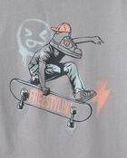 Boys Skateboard Long-Sleeve Graphic Tee - Grey, image 2 of 3 slides