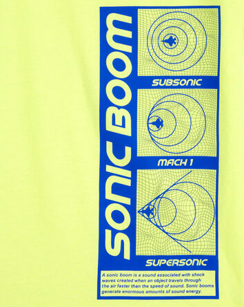 T-shirt imprimé fluo Neon sonic boom, 