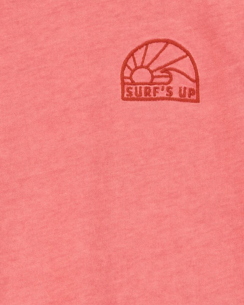 Enfant T-shirt à manches courtes de couleur unie - Rouge, image 2 sur 4 diapositives