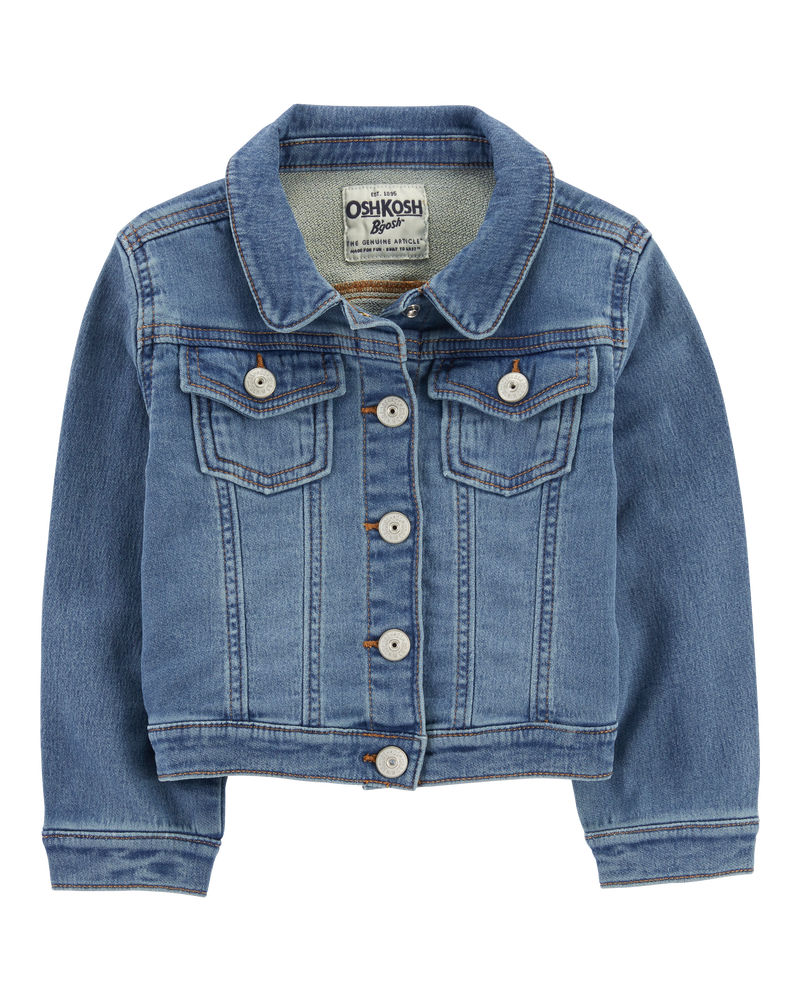 Toddler Classic Knit-Like Denim Jacket, image 1 of 4 slides