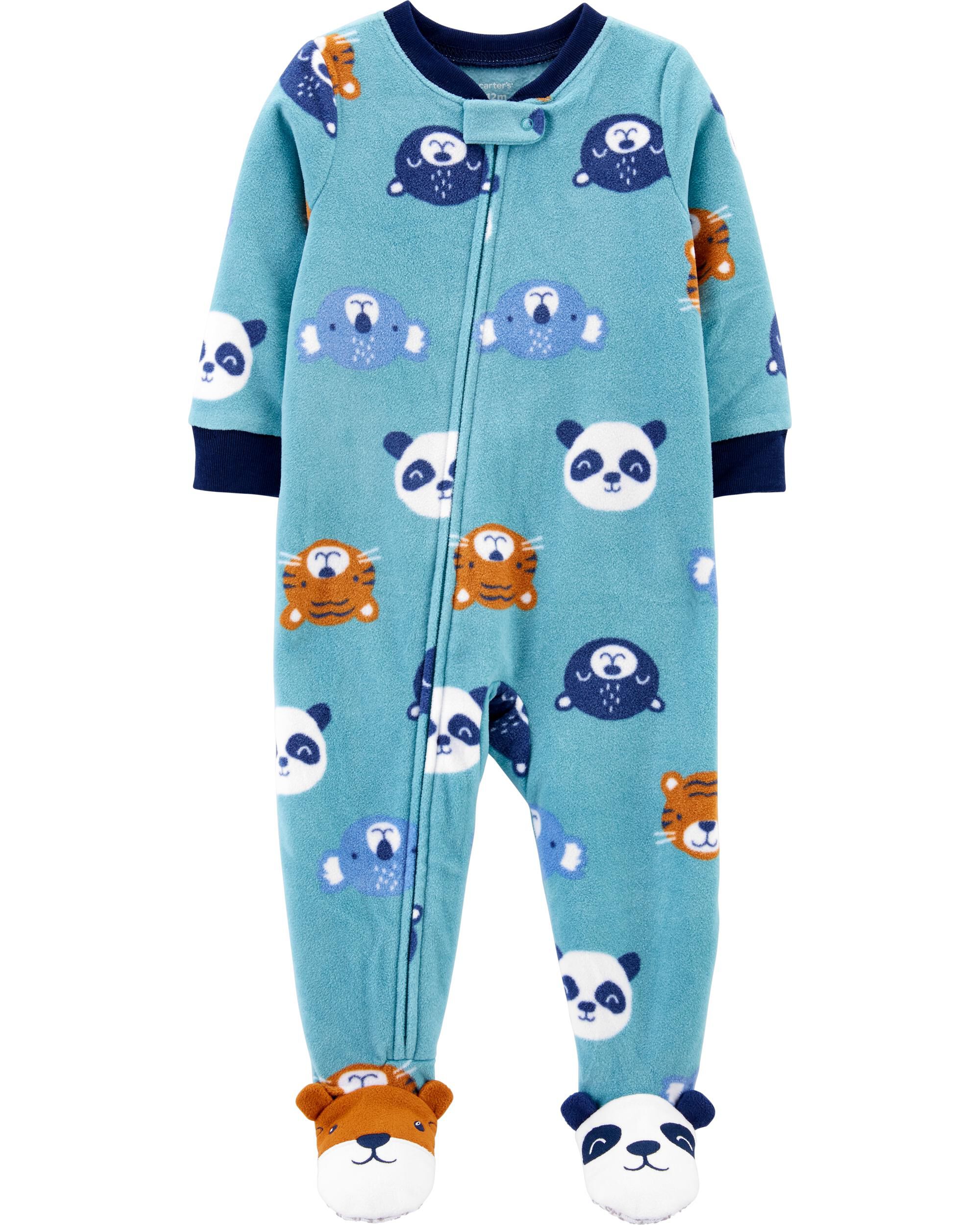 carters one piece fleece pajamas