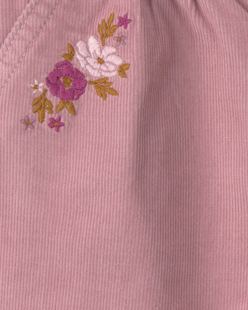 Baby Girl Floral Corduroy Baggy Pants - Purple, image 3 of 4 slides