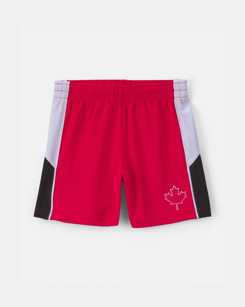 Tout-petit - Short de soccer en maille Umbro du Canada - Rouge/Blanc/Noir, image 1 sur 8 diapositives