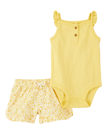 Baby 2-Piece Tank Bodysuit & Short Set, 