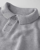 Toddler Boy Organic Cotton Sweater Knit Polo, image 2 of 3 slides