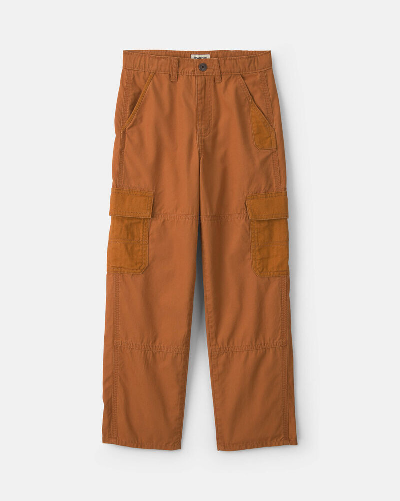 Boys Baggy Cargo Pants - Brown, image 1 of 5 slides