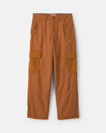Boys Baggy Cargo Pants - Brown, 