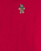 Boys Gingerbread Polo Sweater - Red, image 2 of 3 slides